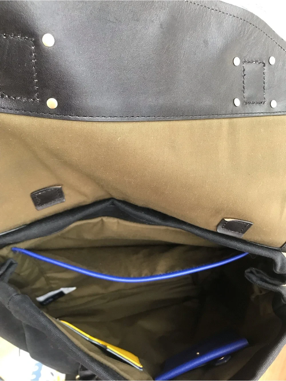 RARE Timbuk2 x Phoebe Dahl JetSet Convertible Leather & Canvas Backpack+Clutch